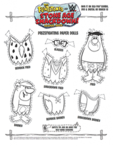 The Flintstones & WWE Stone Age Smackdown coloring sheet poster 4