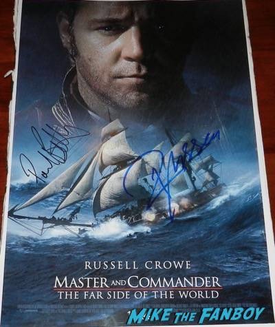 Russell Crowe signed autograph master and commander mini poster 