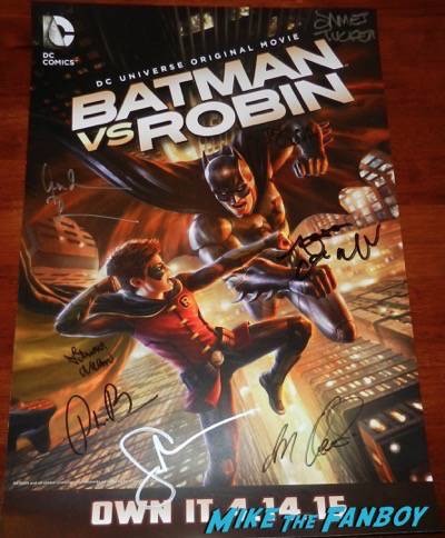 batman vs robin signed poster sean maher wondercon 2015 1