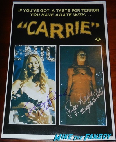 carrie cast signed poster