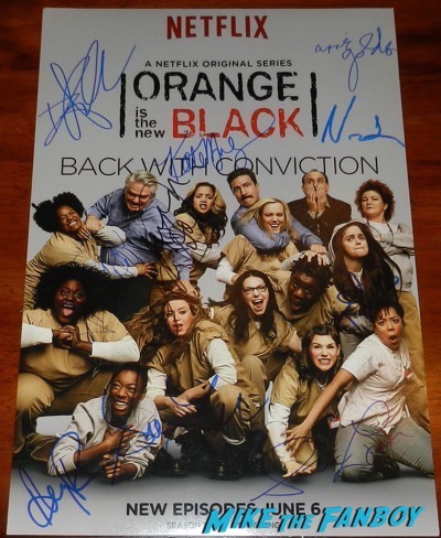 Orange Is The New Black season 2 signed autograph poster 