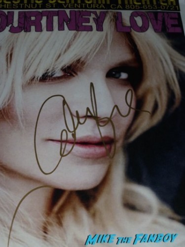 Courtney Love signed autograph concert poster rare 