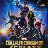 zoe saldana signed autograph guardians of the galaxy mini poster