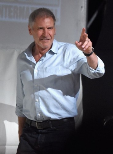 SAN DIEGO, CA - JULY 10:  Actor Harrison Ford at the Hall H Panel for `Star Wars: The Force Awakens` during Comic-Con International 2015 at the San Diego Convention Center on July 10, 2015 in San Diego, California.  (Photo by Michael Buckner/Getty Images for Disney) *** Local Caption *** Harrison Ford
