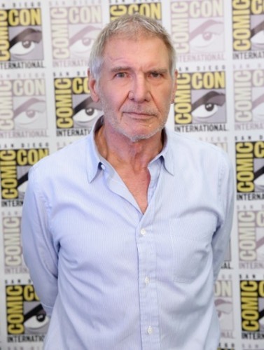 SAN DIEGO, CA - JULY 10:  Actor Harrison Ford at the Hall H Panel for `Star Wars: The Force Awakens` during Comic-Con International 2015 at the San Diego Convention Center on July 10, 2015 in San Diego, California.  (Photo by Jesse Grant/Getty Images for Disney) *** Local Caption *** Harrison Ford