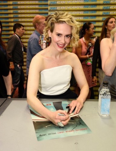 Sarah Paulson at the 'American Horror Story' booth signing during Comic-Con International 2015 at the San Diego Convention Center on July 12, 2015 in San Diego, California. Cr: Alan Hess/PictureGroup/FX