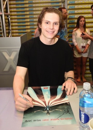 Evan Peters at the 'American Horror Story' booth signing during Comic-Con International 2015 at the San Diego Convention Center on July 12, 2015 in San Diego, California. Cr: Alan Hess/PictureGroup/FX