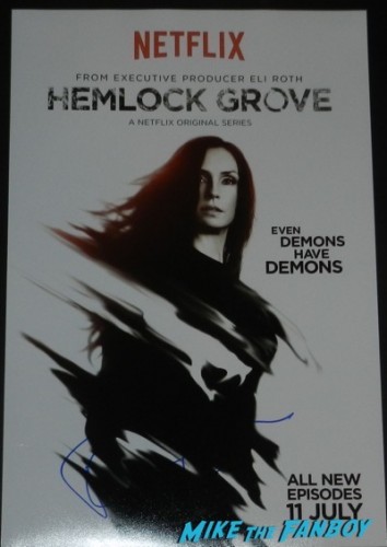 Famke Janssen signed autograph hemlock grove poster 