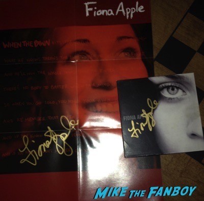 fiona apple autograph cd poster 1