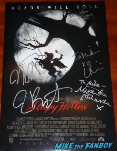 Jeffrey Jones signed autograph sleepy hollow poster