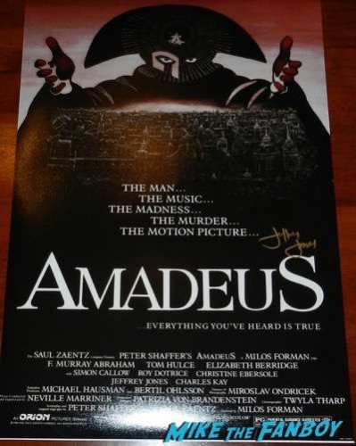 Jeffrey Jones signed autograph amadeus poster
