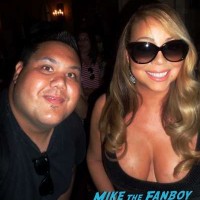 Mariah Carey walk of fame star ceremony signing autographs fan photo