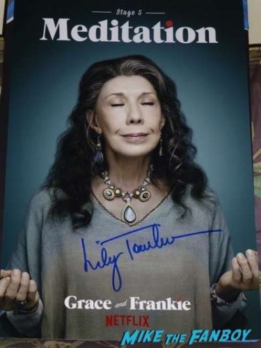lily tomlin signed autograph grace and frankie poster