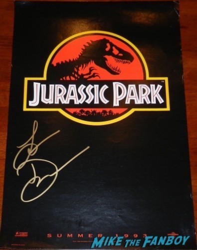 laura dern signed autograph Jurassic Park mini poster