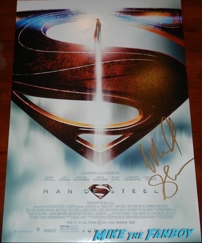 michael shannon signed man of steel poster 