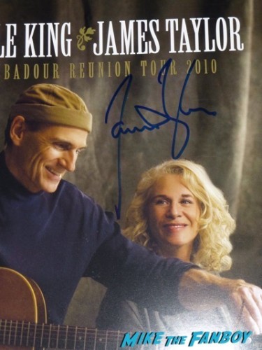 James Taylor signed autograph carol king program