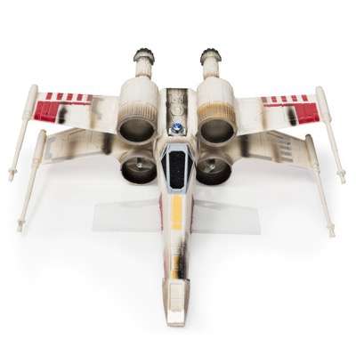 Star Wars Remote Controlled X-Wing Starfighter. .Licensee: Spinmaster.MSRP: $6.99.Available: September 4. .Take on the Empire with the real flying Remote Control X-Wing from Air Hogs! Fly into attack position as a Rebel Alliance pilot and experience the thrill of Star Wars outdoors! The X-Wing uses ducted propellers to power its flight letting you recreate your favorite scenes. The X-Wing Starfighter uses 2.4GHz communication for superior control and delivers a flying range of up to 250 feet away! Built from durable high-density foam, the X-Wing?s authentic design stands up against the toughest crash landings. Bring home the epic adventures of Star Wars and experience the thrill of outdoors Remote Control flight with the X-Wing Star Fighter From Air Hogs!