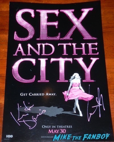 Cynthia Nixon kristin davis signed sex and the city mini poster