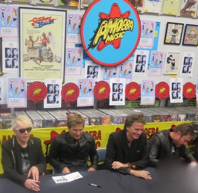 Duran Duran Amoeba music autograph signing paper Gods 6