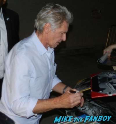 Harrison Ford Signing Autographs Jimmy Kimmel Live 2015 1