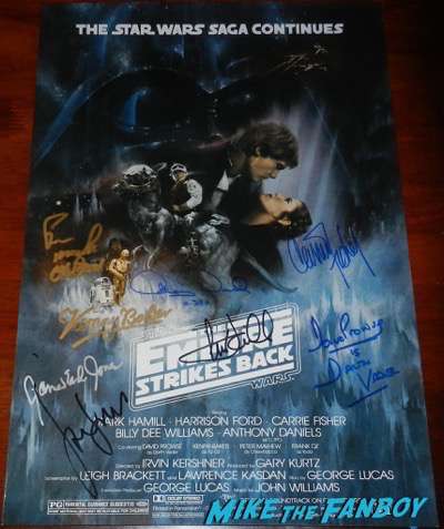 Harrison Ford signed autograph empire strikes back movie poster