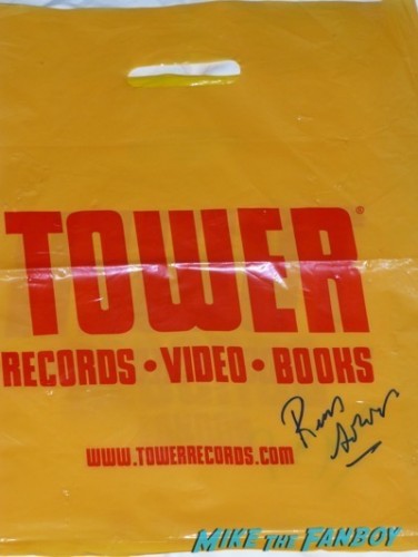 Tower records bag signed by Russ Solomon autograph