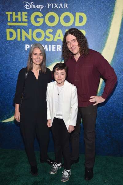 HOLLYWOOD, CA - NOVEMBER 17: (L-R) Suzanne Krajewski, Nina Yankovic and Singer-songwriter Al Yankovic attend the World Premiere Of Disney-Pixar's THE GOOD DINOSAUR at the El Capitan Theatre on November 17, 2015 in Hollywood, California.  (Photo by Alberto E. Rodriguez/Getty Images for Disney) *** Local Caption *** Suzanne Krajewski; Nina Yankovic; Al Yankovic