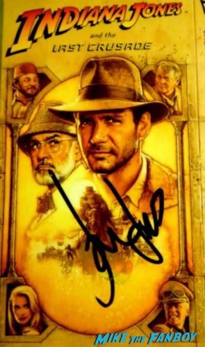 Harrison Ford signed autograph indiana jones and the last crusade vhs cover