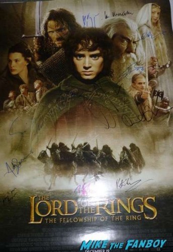 Ian McKellan signed autograph lord of the rings poster