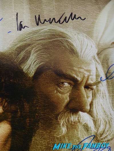 Ian McKellan signed autograph lord of the rings poster