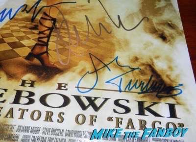 John Turturro signed The Big Lebowski poster