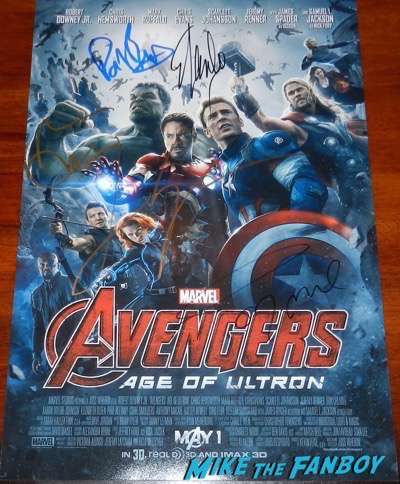 Mark Ruffalo signed autograph hulk avengers age of ultron poster 