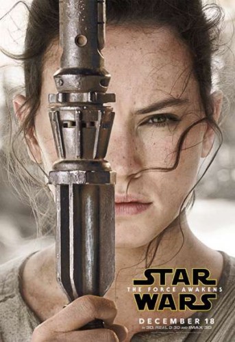 Rey the force awakens character poster