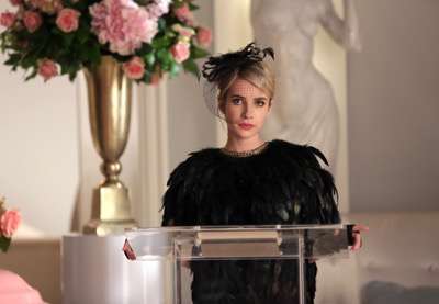 SCREAM QUEENS: Emma Roberts in the "Beware Of Young Girls" episode of SCREAM QUEENS airing Tuesday, Nov. 3 (9:00-10:00 PM ET/PT) on FOX. ©2015 Fox Broadcasting Co. Cr: Patti Perret/FOX.