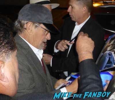 Steven Spielberg signing autographs bridge of spies q and a 1