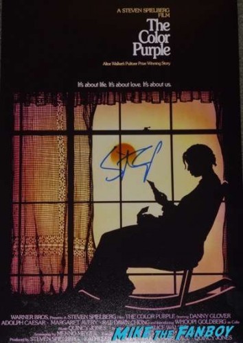 Steven Spielberg signed autograph the color purple mini poster