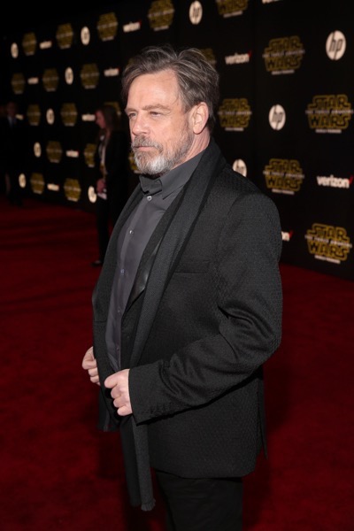 HOLLYWOOD, CA - DECEMBER 14:  Actor Mark Hamill attends the World Premiere of ?Star Wars: The Force Awakens? at the Dolby, El Capitan, and TCL Theatres on December 14, 2015 in Hollywood, California.  (Photo by Jesse Grant/Getty Images for Disney) *** Local Caption *** Mark Hamill