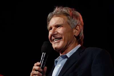 SYDNEY, AUSTRALIA - DECEMBER 10:  Harrison Ford attends the Star Wars: The Force Awakens fan event at Sydney Opera House on December 10, 2015 in Sydney, Australia.  (Photo by Brendon Thorne/Getty Images for Walt Disney Studios) *** Local Caption *** Harrison Ford