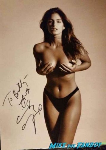 Cindy Crawford signed autograph nude photo