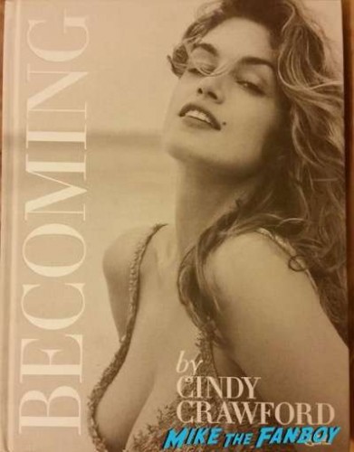 Cindy Crawford signed autograph book