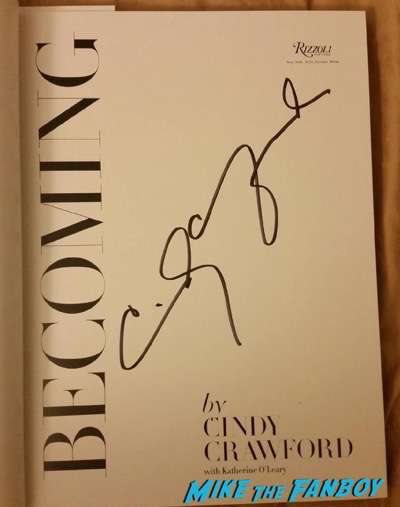 Cindy Crawford signed autograph book 