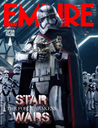 star wars the force awakens captain phasma gwendolyn christie lenticular cover EMP_JAN16Cover_1_Rey