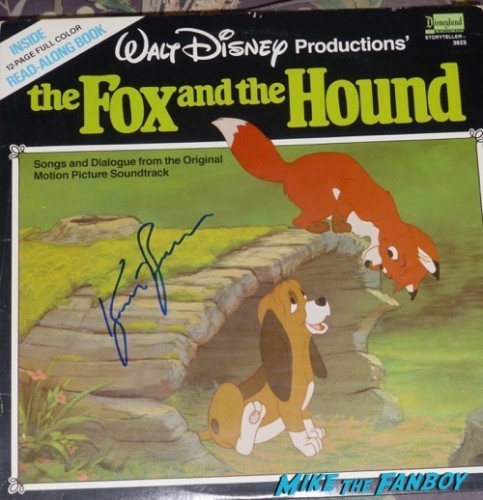 Kurt Russell Signed Autograph Fox and the Hound lp