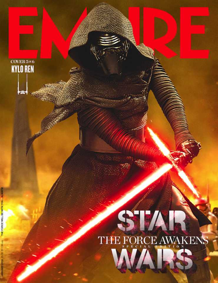star wars the force awakens adam driver  lenticular cover EMP_JAN16Cover_1_Rey