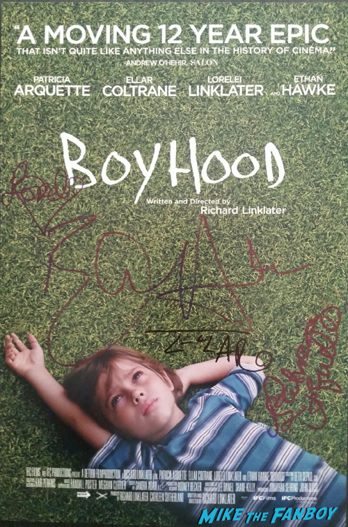 Patricia Arquette signed boyhood mini poster
