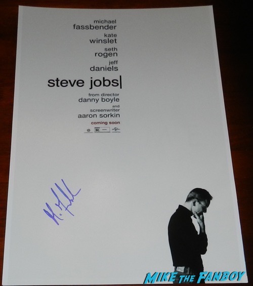 Michael fassbender signed steve jobs poster