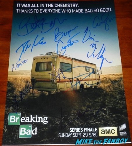 bryan cranston signed autograph breaking bad finale poster