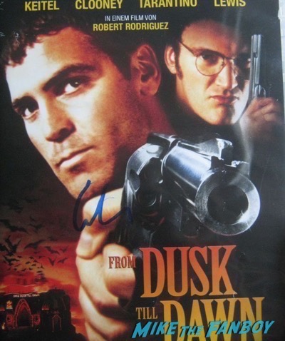 George Clooney signed autograph from dusk till dawn DVD Cover 