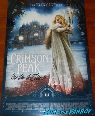 Guillermo del Toro signed autograph crimson peak poster 