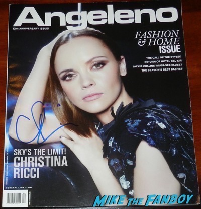 Christina Ricci signed autograph Angeleno magazine